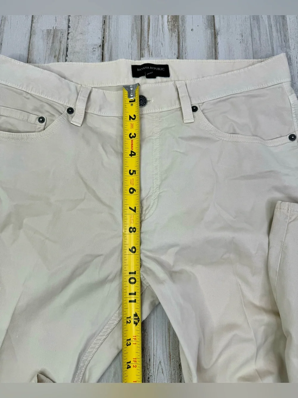 Banana Republic Slim Fit Mens Chino Cream Khaki 33x30